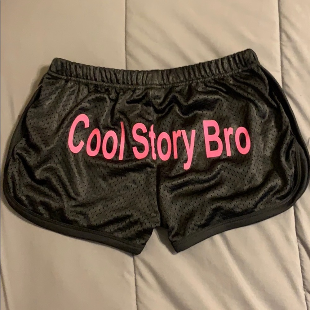 “Cool Story Bro” Black Workout Shorts